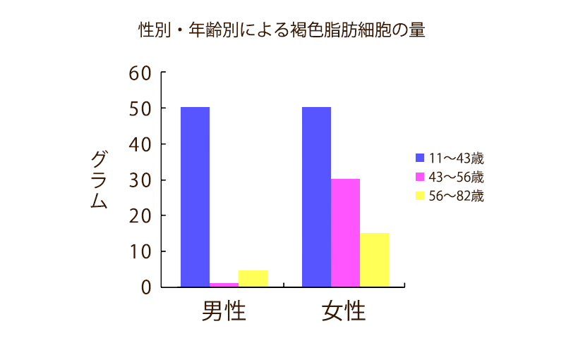 男女別褐色細胞年齢