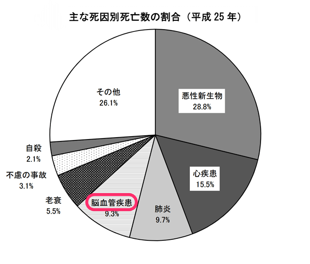 平成25年　死因順位円グラフ